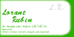 lorant rubin business card